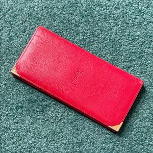 Yves Saint Laurent Vibrant Red Leather Card Holder